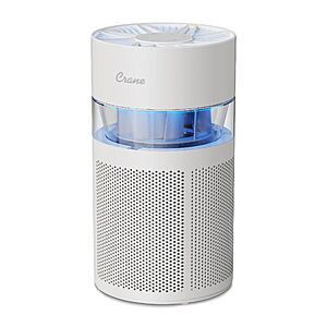 Crane True HEPA Air Purifier with Ambient Night Light and Aroma Tray (200 Sq Ft) $22 w/ Prime or W+ s/h
