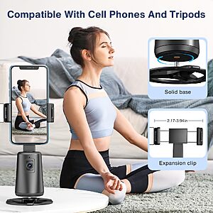 $18.49 FS AMAZON AC Auto Face Tracking Tripod 360° Rotating Cell Phone  Stand,