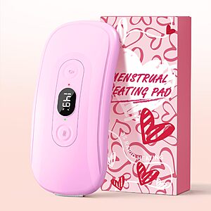Pink Portable Heating Pad, Rechargeable Cordless Electric Heating Pad $9.74 AC