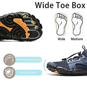 $22.79 FS WALMART+ Stepedia Water Shoes Men Quick Drying Swim Beach Aqua Shoes for Diving Hiking Sailing Travel, size/color options