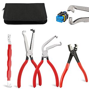 4-Piece Quivorant Automotive Electrical Disconnect Pliers Set w/ Storage Bag $7.82 + Free Shipping w/ Prime or on $35+