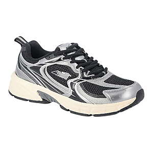 $17 Walmart Avia Men's 5000 Athletic Running Sneakers, Wide Width Available Black and Silver