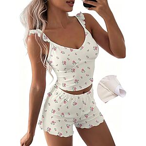Ekouaer Women Pajama Sets Built in Bra Pj $8.99