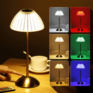 CAALOGT Cordless Dimmable LED Crystal Table Lamps with Touch & Remote Control, RGB Light for Living Room, Bedroom $9.98
