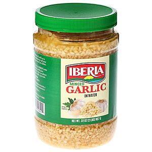 $5.29: Iberia Minced Garlic In Water, 32 Ounce