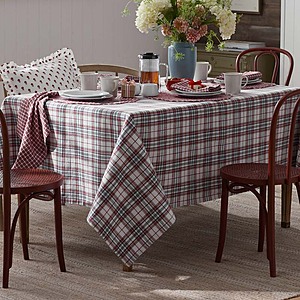 Heather Taylor Home Classic Plaids Yarn-Dyed Tablecloth - Red Multi, 70 in. x 90 in. $30.97