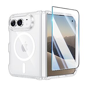 FNTCASE for iPhone Duo Case Clear with Magsafe and Screen Protector for $7 + Free Shipping w/ Prime or on $35+ $6.99