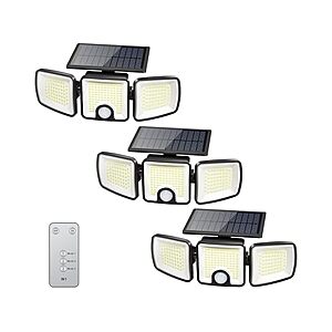 3 Pack Brightown 2500LM 223 LED Solar Flood Outdoor Lights $20.99 + Free S&H w/ Prime at Woot!