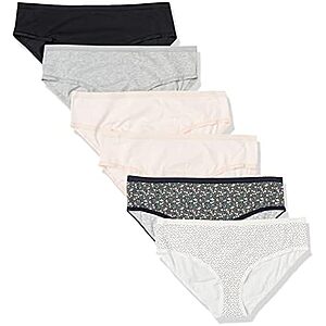 [Prime, SnS] $3.72 | 6-Pack Amazon Essentials Womens Cotton Hipster Underwear (Large) at Amazon