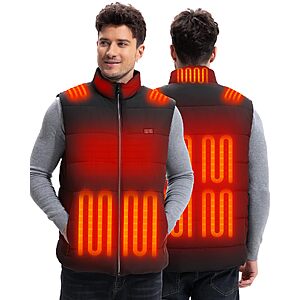 Men's Heated Vest with Battery Pack Rechargeable Lightweight Warm Coat $44.99