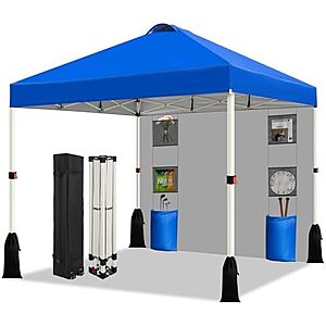 $89.99* | WEIZE 10x10 Pop Up Adjustable Height 1-Sidewall Canopy Tent w/ 1-Button Setup at Amazon