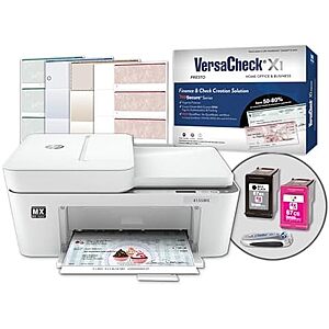 [AC] $230.59 | VersaCheck HP DeskJet 4155 MXE MICR All-in-One Printer Presto Printing Software Bundle White at Amazon