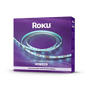 Roku Smart Home Smart Light Strip SE 16.4 ft with 16 Million Color Options, White Light Option, and Custom Presets, $11.50, Walmart