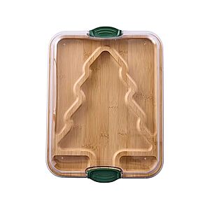 $14.99: Farberware Bamboo Cutting Board w/ Clear Locking Lid (11"x14" ) at Woot!