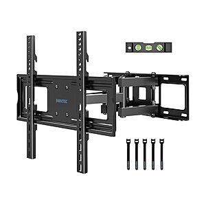 $18 FS WOOT PRIME BONTEC Full Motion TV Wall Mountfor 23-70 Inch TVs, Swivel Tilt Dual Arms