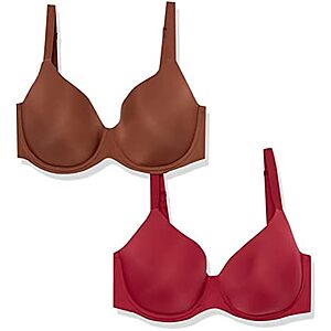 [Prime, SnS] $5.69 | 2-Pack Amazon Essentials Women's Full Coverage Microfiber Underwire Bra, Lightly Padded, Supportive, Cushioned at Amazon