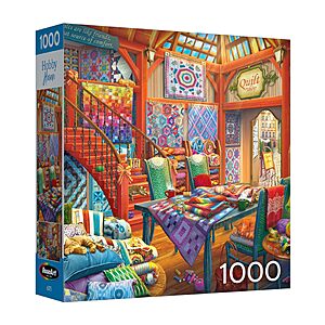 RoseArt Hobby Haven Quilt Shop 1000 Piece Jigsaw Puzzle $7.69 + Free S&H w/ Prime or $35+