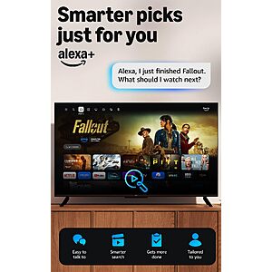 $209.99 (Prime 10% back w/Prime Visa) Amazon Ember 40" 2-Series with Fire TV (newest model), HD smart TV with Alexa Voice Remote Enhanced, fast streaming, Dolby Audio, Ambient