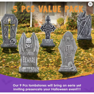 Joyfy 17" Halloween Graveyard Foam Headstones $15.24