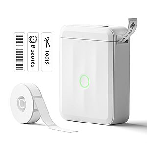 NIIMBOT D110 Upgrade Mini Label Maker, Bluetooth Thermal Printer for Daily $9.99