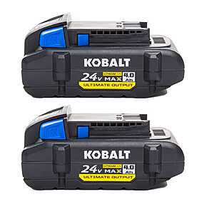 Kobalt 24 -Volt 2 -Pack Battery ( 4.0 Ah 4.0 Ah Lithium-ion ) | KXB 2424-03 $79