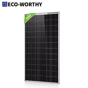 ECO-WORTHY Bifacial 100 Watt N-Type Solar Panel Monocrystalline Rigid High-Efficiency PV Module $41.60 + Free Shipping