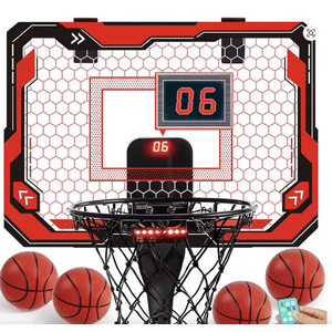 JOYFY Mini Indoor Basketball Hoop Light Up Over The Door $21.87