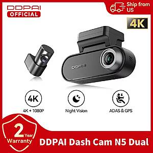 DDPAI N5 Dual 4K Dash Cam Front and Rear Ultra HD Dash Camera $99.2 + Free Shipping