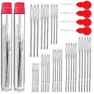 34-Piece Orrdice 304 Stainless Steel Large Eye Blunt and Sharp Needles Set (8 Sizes) $2.49 + Free Shipping w/ Prime or on $35+