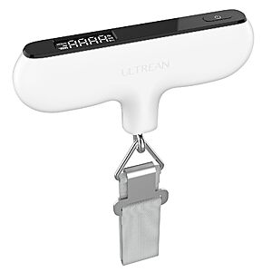 Ultrean Luggage Scale with Power Display, 110lb Digital Suitcase Weight Scale for Travel, Portable Handheld Baggage Scale with Ergonomic Curved Handle $7 AC