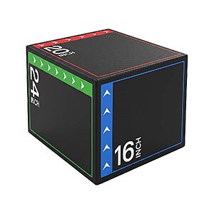OLIXIS 3-in-1 Plyometric Jump Box (16" x 20" x 24") $59.99 + Free Shipping