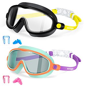 Two pack Swim Goggles for Kids, $4.67 w/ code