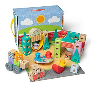 73 Pcs Melissa & Doug Blockables Town Connectable Wooden Building Blocks $13.19 + Free S&H w/ Prime or $35+