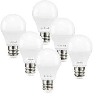 6-Count Linkind A19 Dimmable LED Light Bulbs (60W Equivalent, 4000K Cool White, 840 Lumens) $8.99 ($1.50 each) + Free Shipping w/ Prime or on $35+
