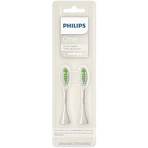 [SnS, AC] $4.40* | 2-Count Philips One by Sonicare Brush Heads (White) at Amazon