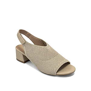 $11 FS Walmart+ or Pick Up where available: Aerosoles Women's Costi Adjustable Slingback Knit Comfort Sandal (Soft gold) sz 6-11