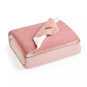 Bearpaw Badger Coco Plush and Sherpa Throw Blanket $19.99