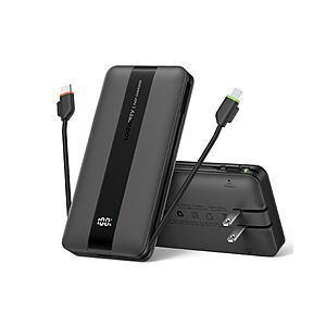 10500mAh Coowisty 22.5W Power Bank Charger w/ Built-in Cables & LED Display $13.99 + Free Shipping w/ Prime or on $35+