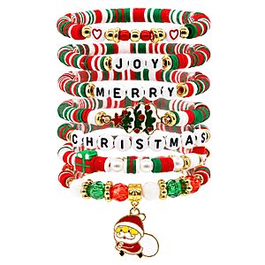 Amazon – HSHFAMIIY Christmas Bracelets, 7-Pack - $4.19 w/ Code