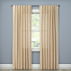 54" x 95" Threshold Light Filtering Textured Weave Window Curtain (Cream) $14 + Free Shipping