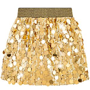 Amazon – DAXIANG Girls' Sequin A-Line Skirt w/ Built-In Shorts - $14.29 w/ Code