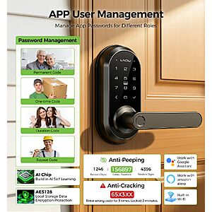 Amazon – LNDU WiFi Smart Lock w/ Handle - $43.99 w/ Code