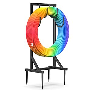 43" COZEER Freestanding Metal Garden Hose Holder Stand (Black) $15.65 + Free Shipping w/ Prime or on $35+