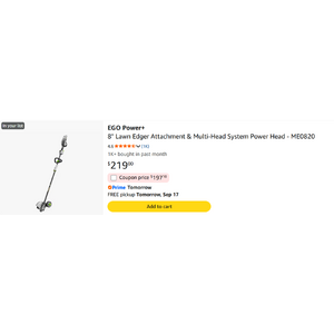 EGO Power+ 8" Lawn Edger Attachment & Multi-Head System Power Head - ME0820 $197.1