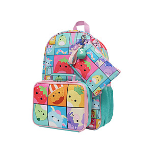 5-Piece Squishmallow Backpack Set w/ Detachable Lunch Bag $12.40 + Free Shipping w/ Walmart+ or on $35+