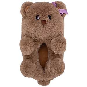 No Boundaries Plush Animal Slippers Brown or White Size 7/8 - $3.16