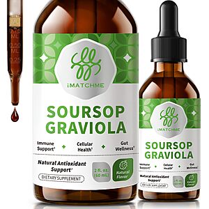 Prime: iMATCHME Soursop Graviola Liquid Drops 2 Fl Oz $7.66 + Free Shipping