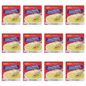 [SnS, AC] $8.21* | 12-ct 4.9-oz SOUP SECRETS Lipton Instant Soup Mix (Chicken Noodle Extra Noodle) at Amazon (68.4￠ each)