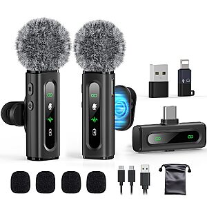 Prime: GoorDik USB C Wireless Lavalier Microphone 2 Pack $15.99 + Free Shipping