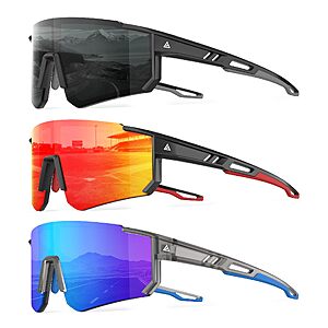 Amazon – OUKEMAX Polarized Sports Sunglasses, 3-Pack - $12.99–$14.99 w/ Code